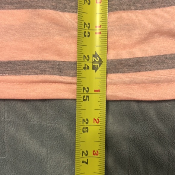 NWOT Adidas Short-Sleeve T-Shirt, Peach with Gray Stripes, Size XS - Picture 8 of 8